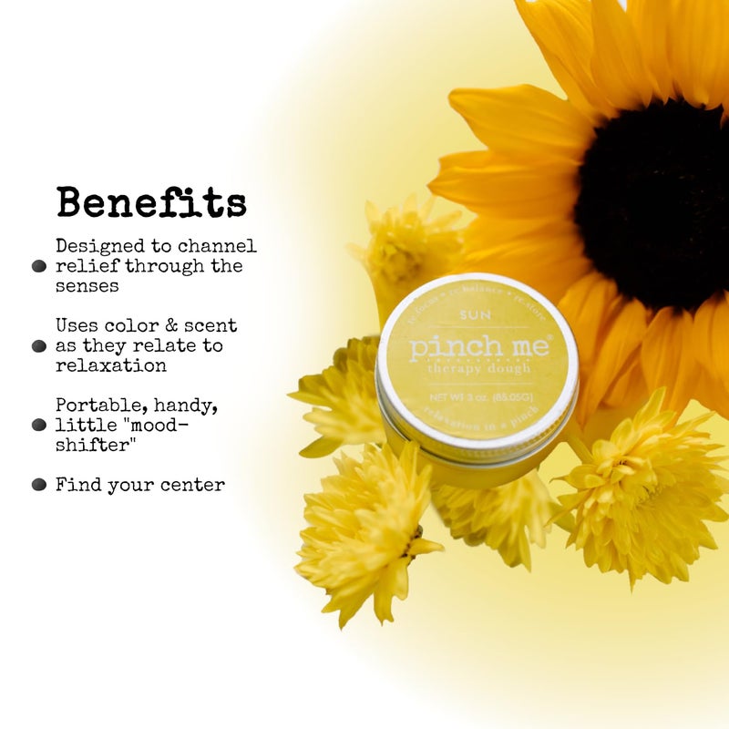 Pinch Me Therapy Dough - Holistic Aromatherapy Stress Relieving Putty - 10 Ounce Sun Scent - Image 3